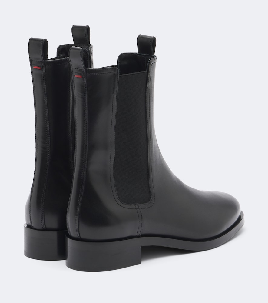 Caspar Leather Chelsea Boots