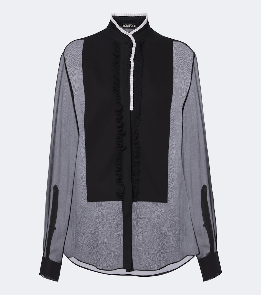 Sheer Silk Chiffon Blouse