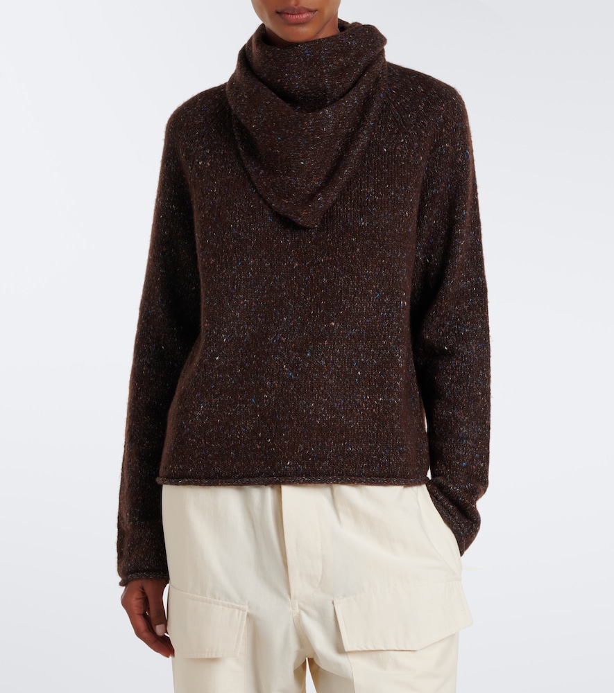 Kana Scarf-Detail Wool-Blend Sweater