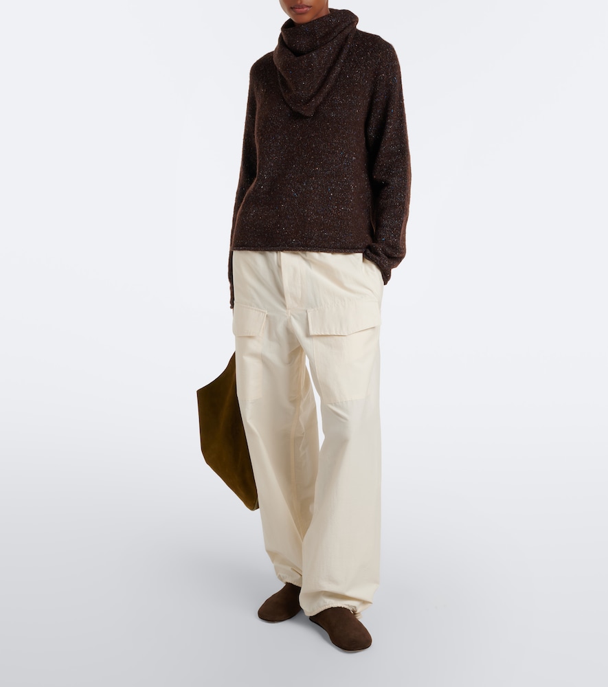 Kana Scarf-Detail Wool-Blend Sweater