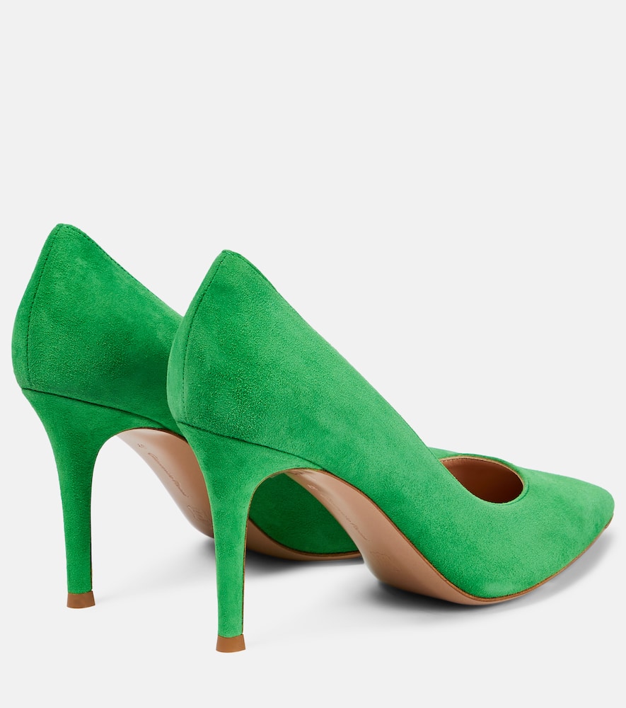 Shop Gianvito Rossi Gianvito 85 Suede Pumps In Green