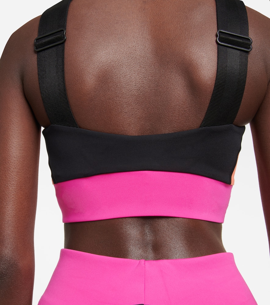 Shop Off-white Logo Sports Bra In Red Black