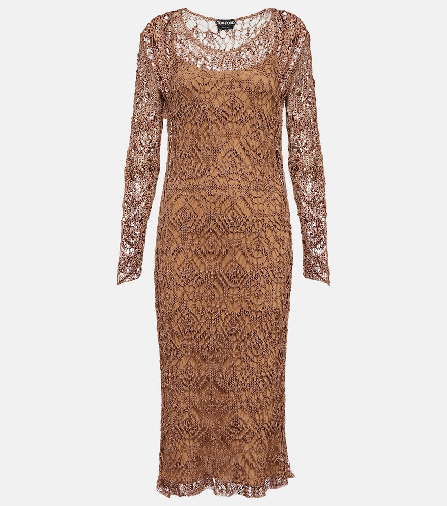 black and gold lace dress Bell Sleeve Metallic Lace Sheath Dress In Black Gold
