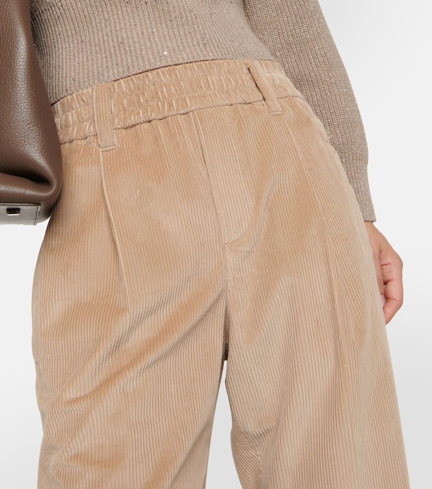 Shop Brunello Cucinelli Mid-rise Straight Corduroy Pants In Brown