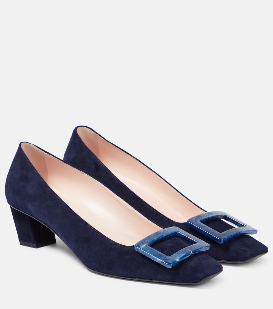 Belle Vivier 45 suede pumps