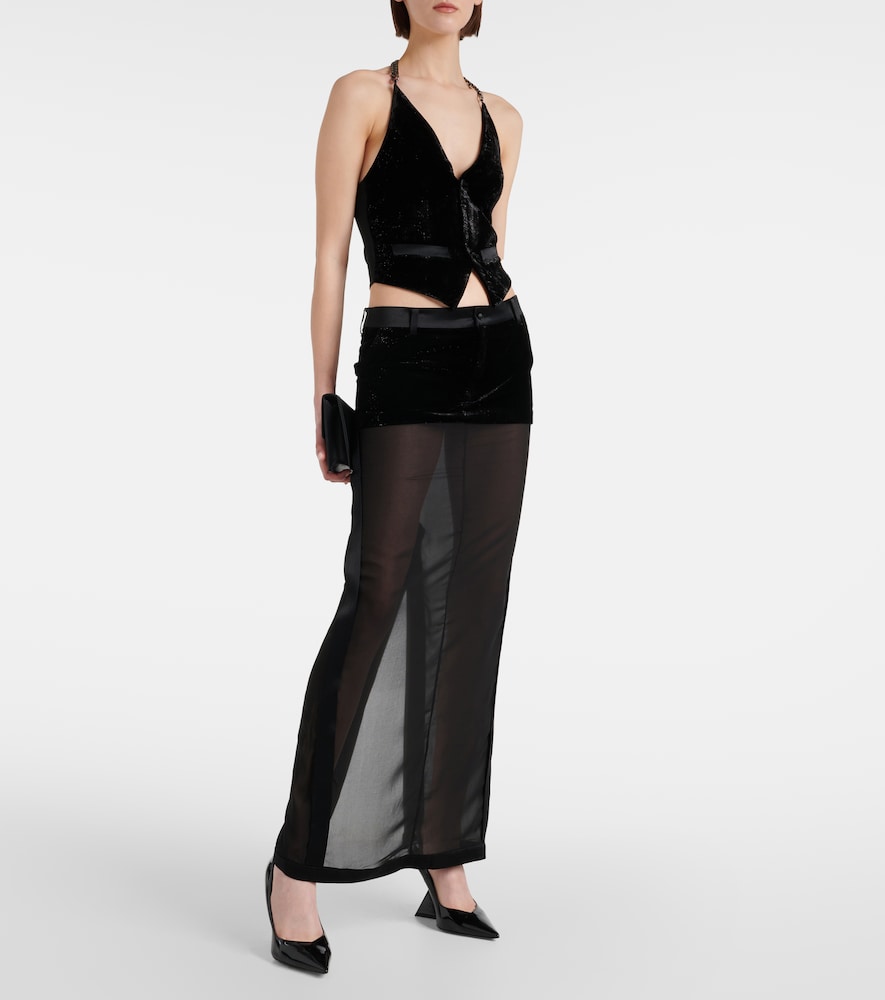  Didu Didu Mesh Maxi Skirt 