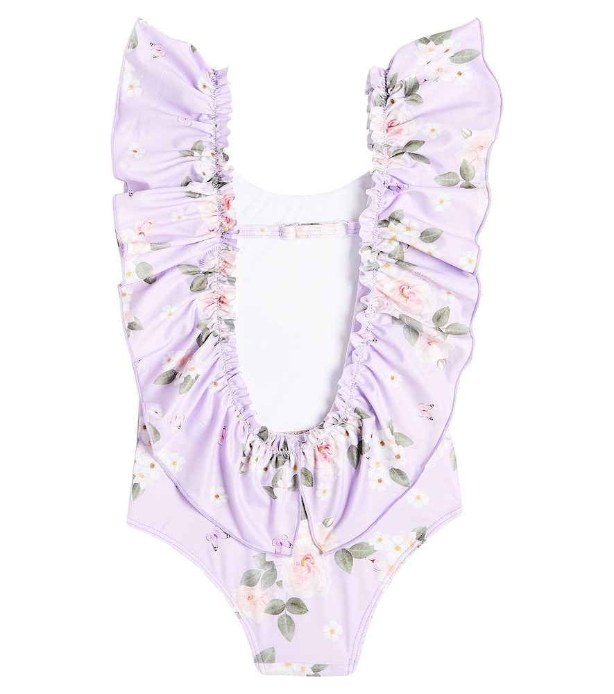  Monnalisa Monnalisa Printed Ruffled Swimsuit 
