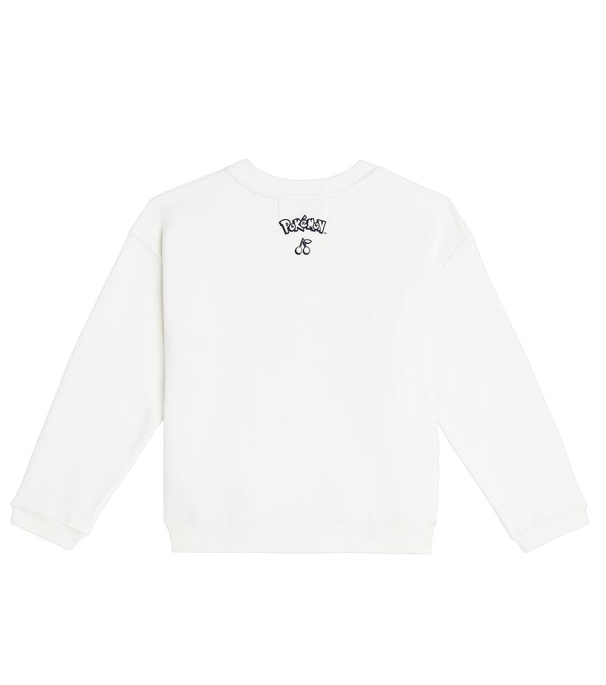 Bonpoint Tonino Printed Cotton Sweatshirt In Upb Blanc Lait