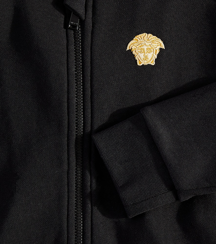  Versace Kids Versace Kids Medusa Cotton Jersey Zip-up Sweatshirt 