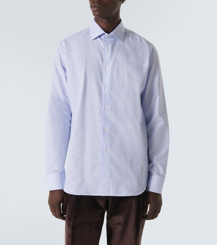  Canali Canali Striped Cotton Poplin Shirt 