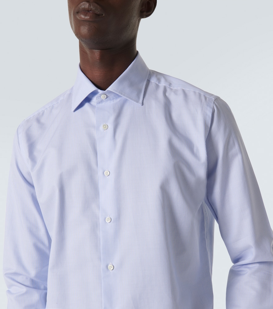  Canali Canali Striped Cotton Poplin Shirt 