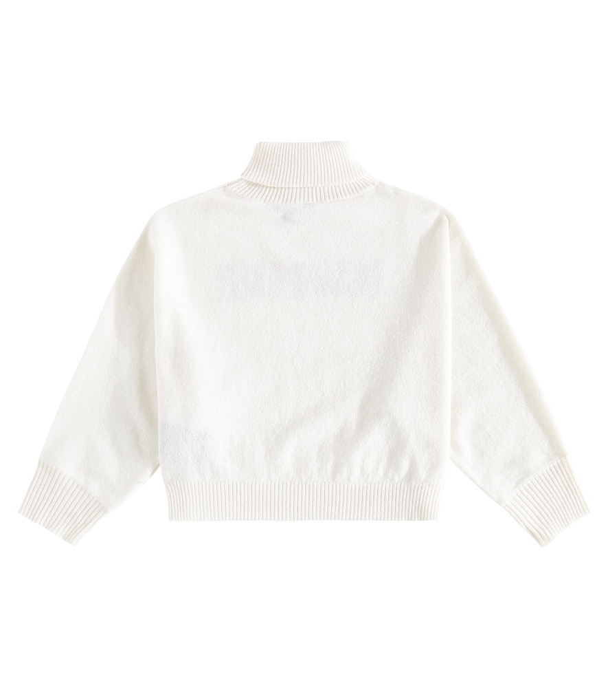  Balmain Kids Balmain Kids Logo Wool And Cashmere-blend Turtleneck Top 
