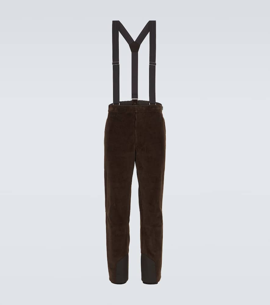 Cashmere and cotton corduroy ski salopettes