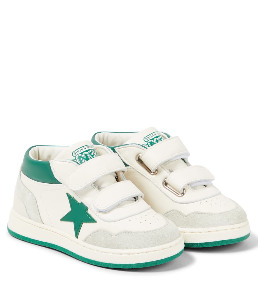 Golden Goose White June Sneakers For Kids With Star In White