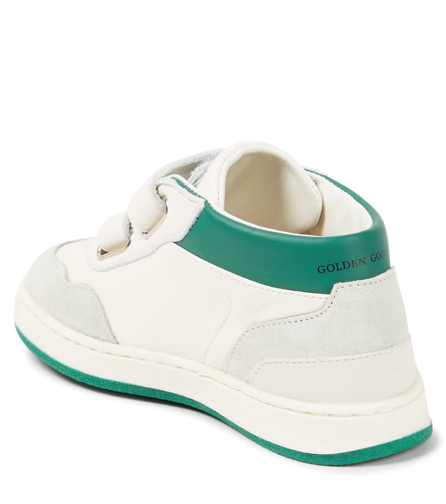 Golden Goose White June Sneakers For Kids With Star In White