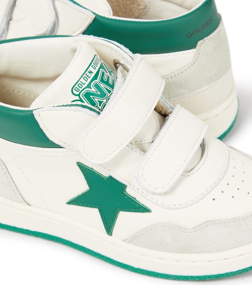 Golden Goose White June Sneakers For Kids With Star In White