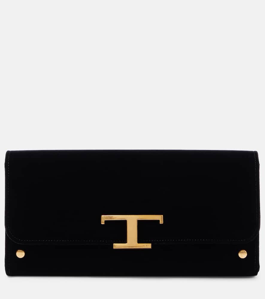 T Timeless Small velvet wallet on chain