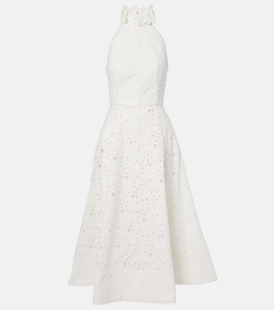 Bridal Nuvola embroidered midi dress