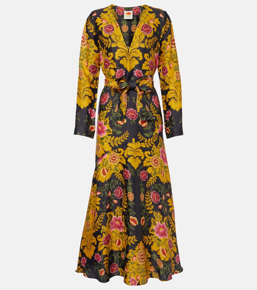 Arabesque Floral Black maxi dress