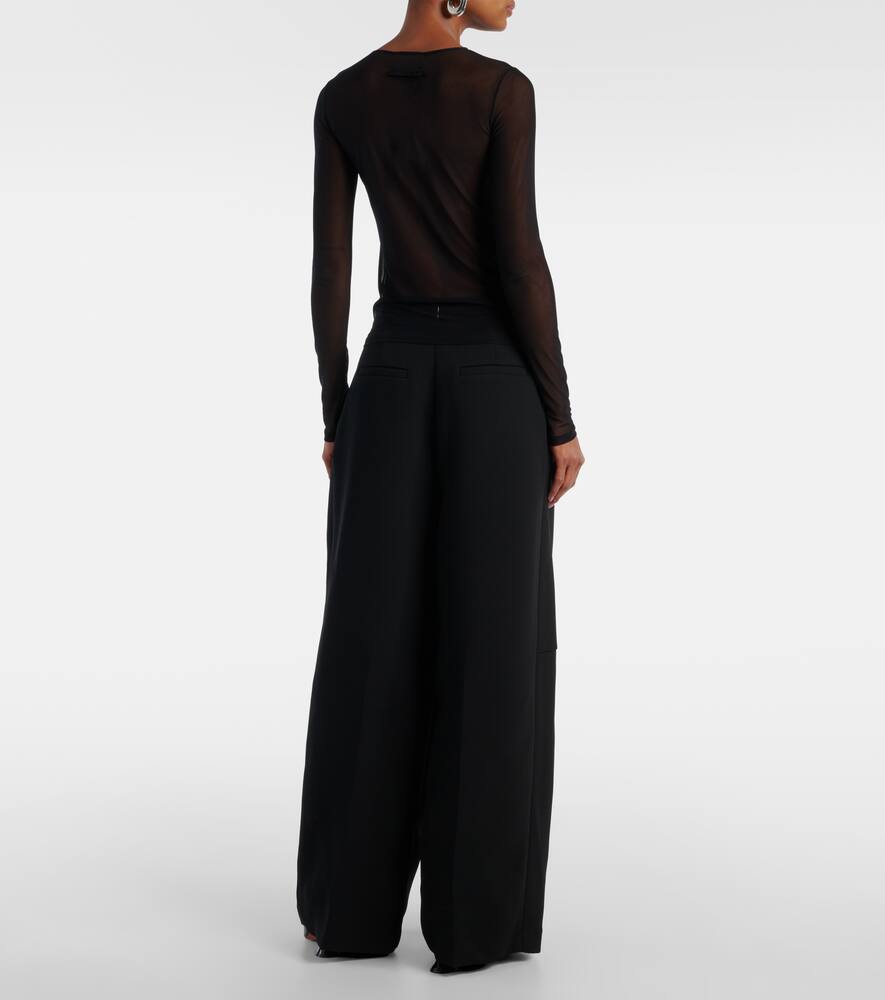 Jean Paul Gaultier Sheer Mesh Top In Black