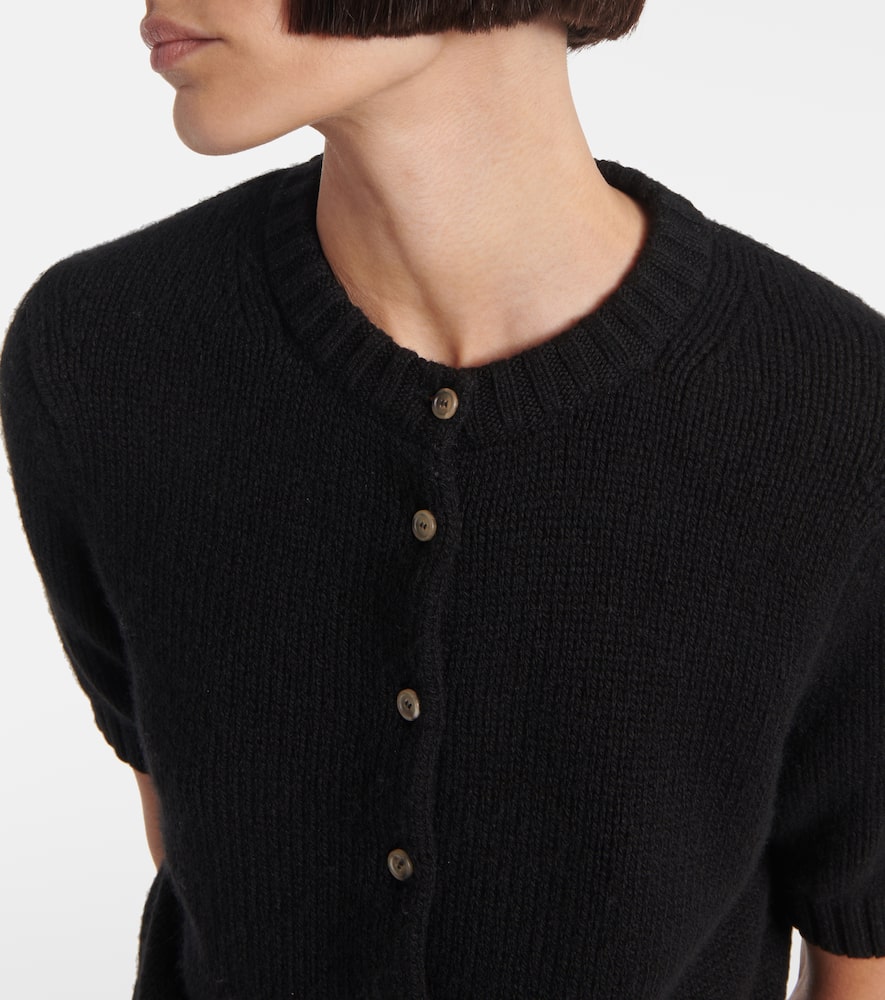 Khaite Nora Cashmere Knit Cardigan In Black