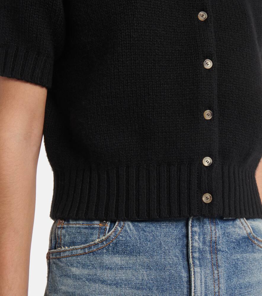 Khaite Nora Cashmere Knit Cardigan In Black
