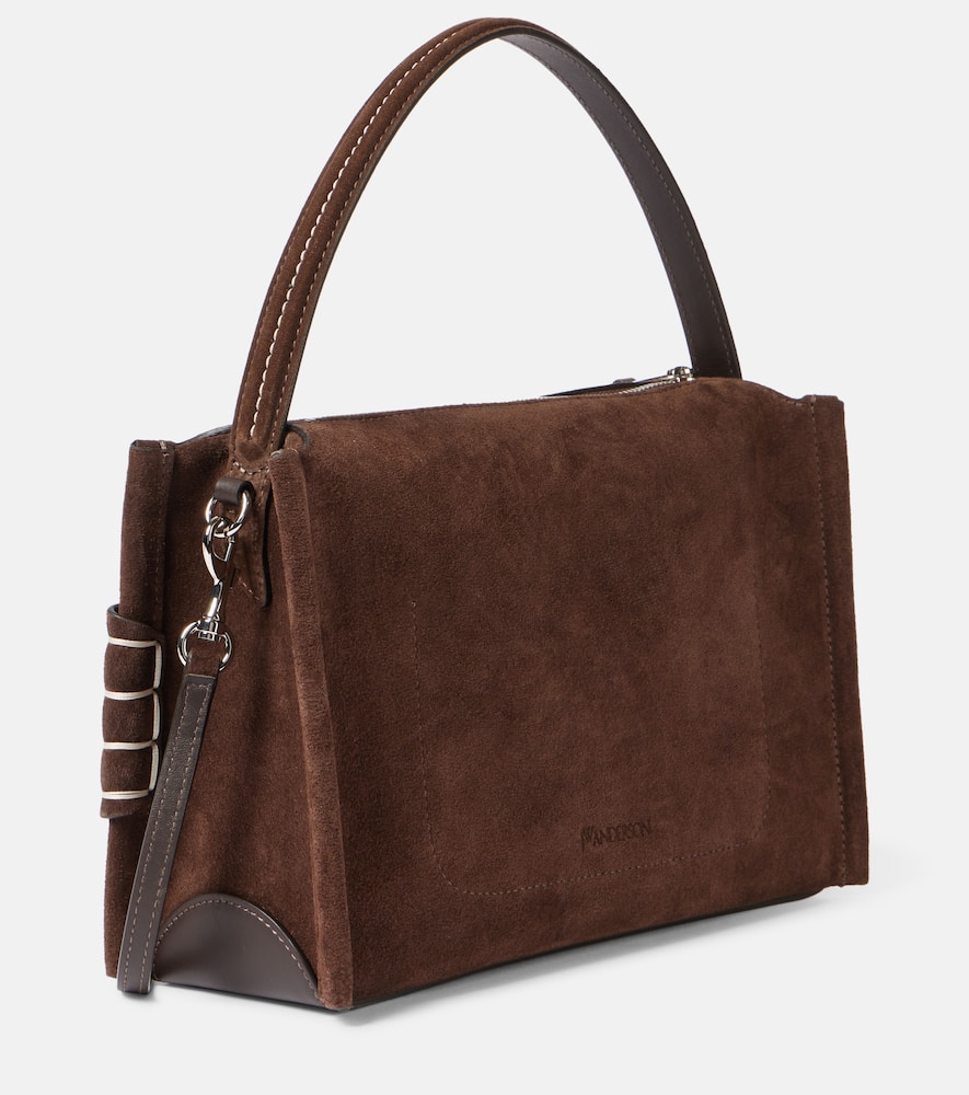 Jw Anderson Loafer Suede Crossbody Bag In Brown