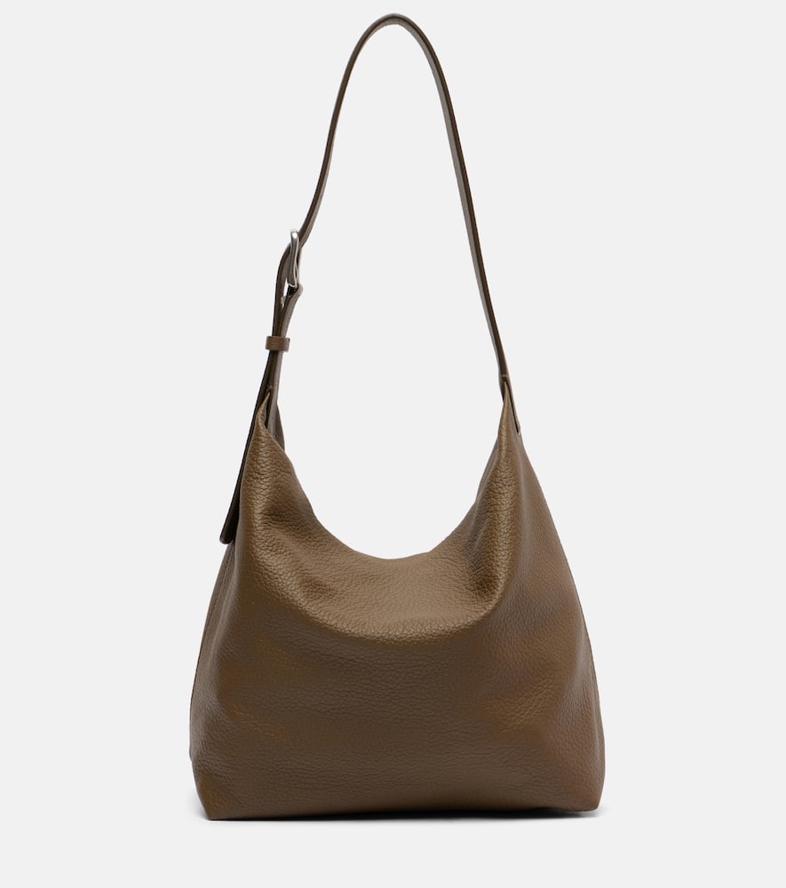 The Row Isa Leather Shoulder Bag In Green