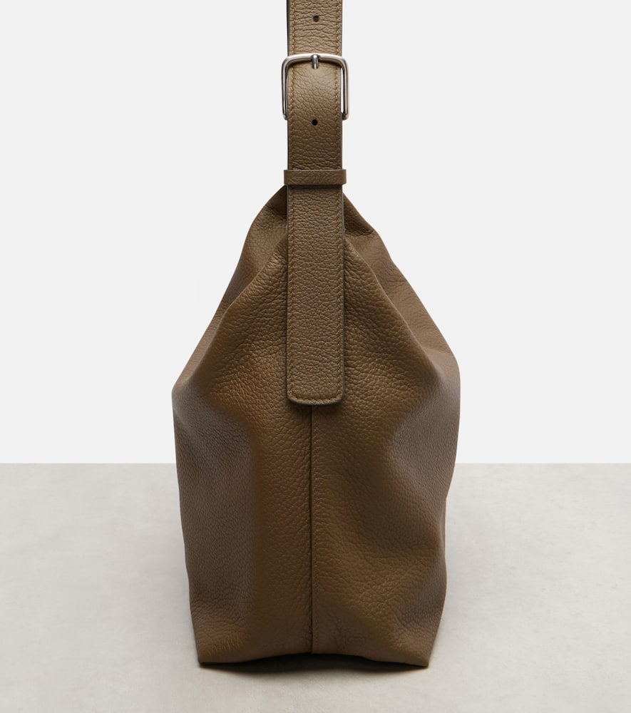 The Row Isa Leather Shoulder Bag In Green