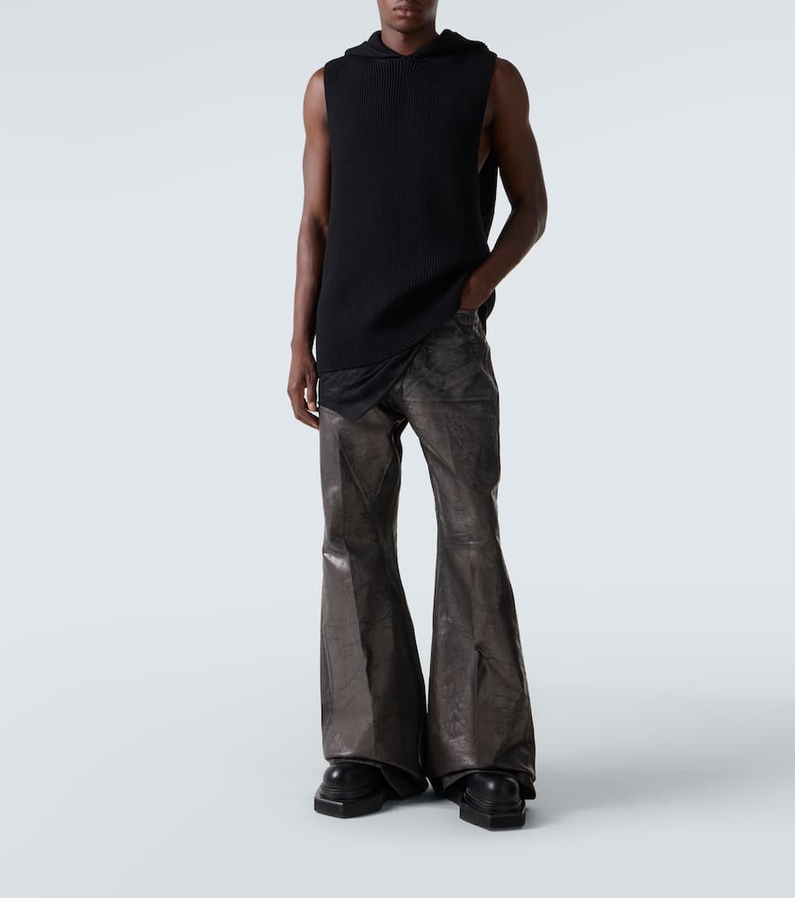 Rick Owens Ribbed-knit Virgin Wool Sweater Vest In Black