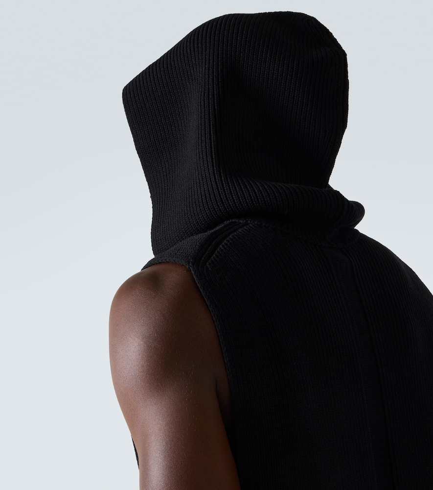 Rick Owens Ribbed-knit Virgin Wool Sweater Vest In Black