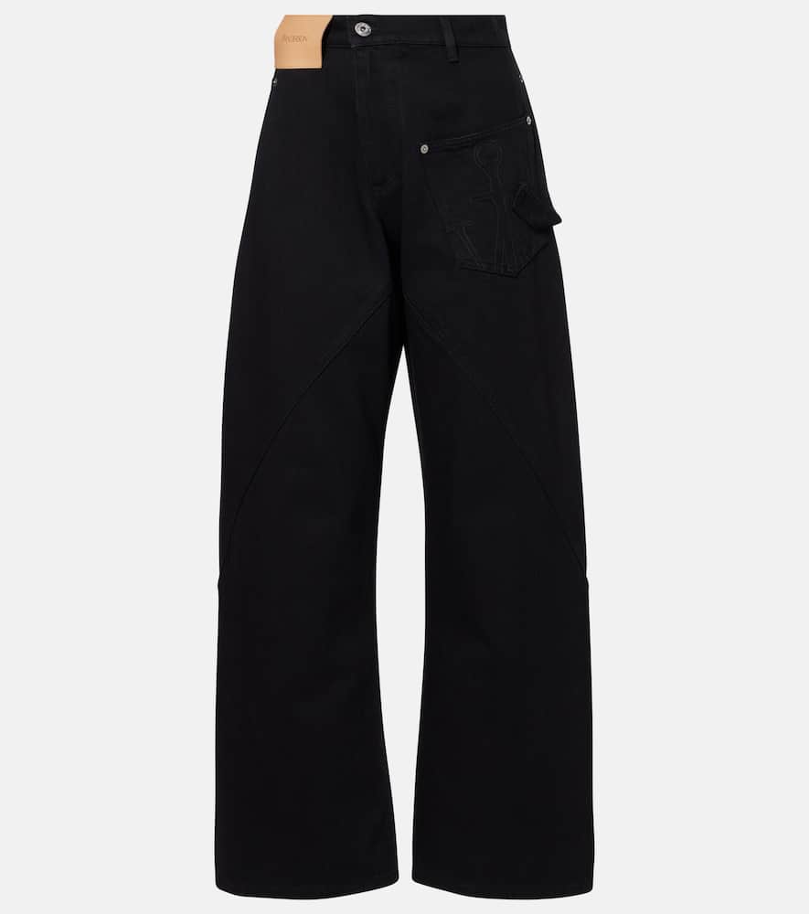 High-rise barrel-leg jeans