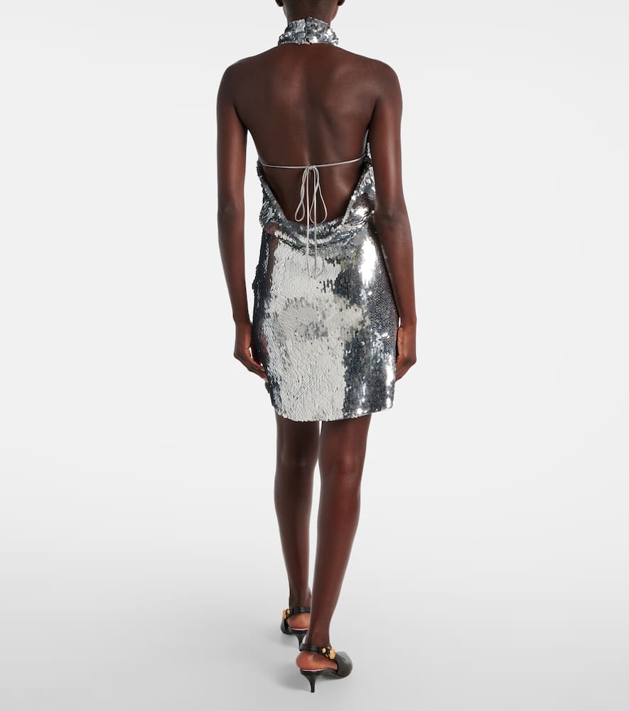 Balmain Sequined Minidress In Metallic