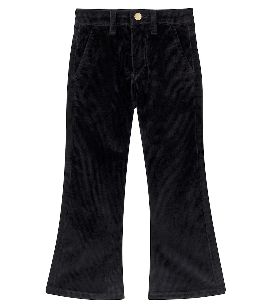 Molo Aida Cotton Corduroy Flared Pants In Black