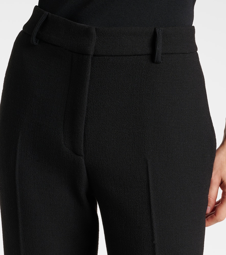 Etro High-rise Wool Flared Pants In Black