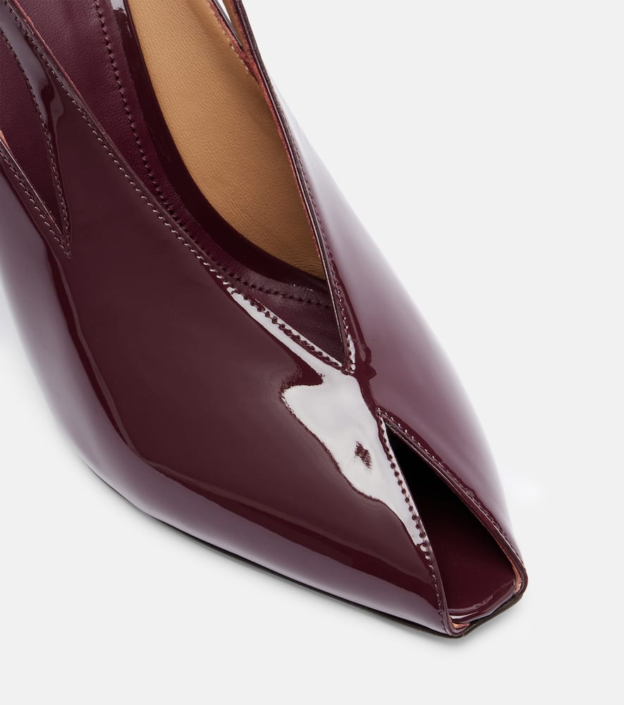 Ferragamo Peep Toe Wedge Sandals In Bordeaux Women In Purple