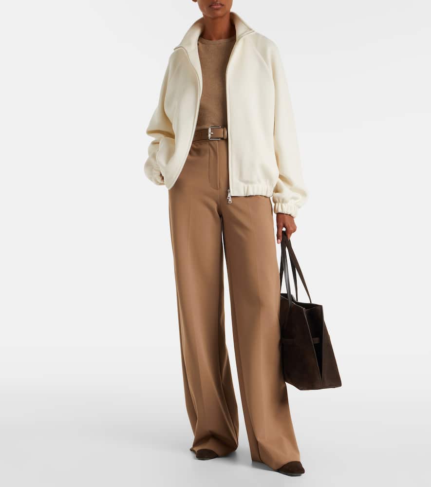 Max Mara Jacke Frine Aus Jersey In White