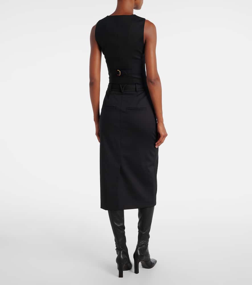 Veronica Beard Morris Wool Vest In Black