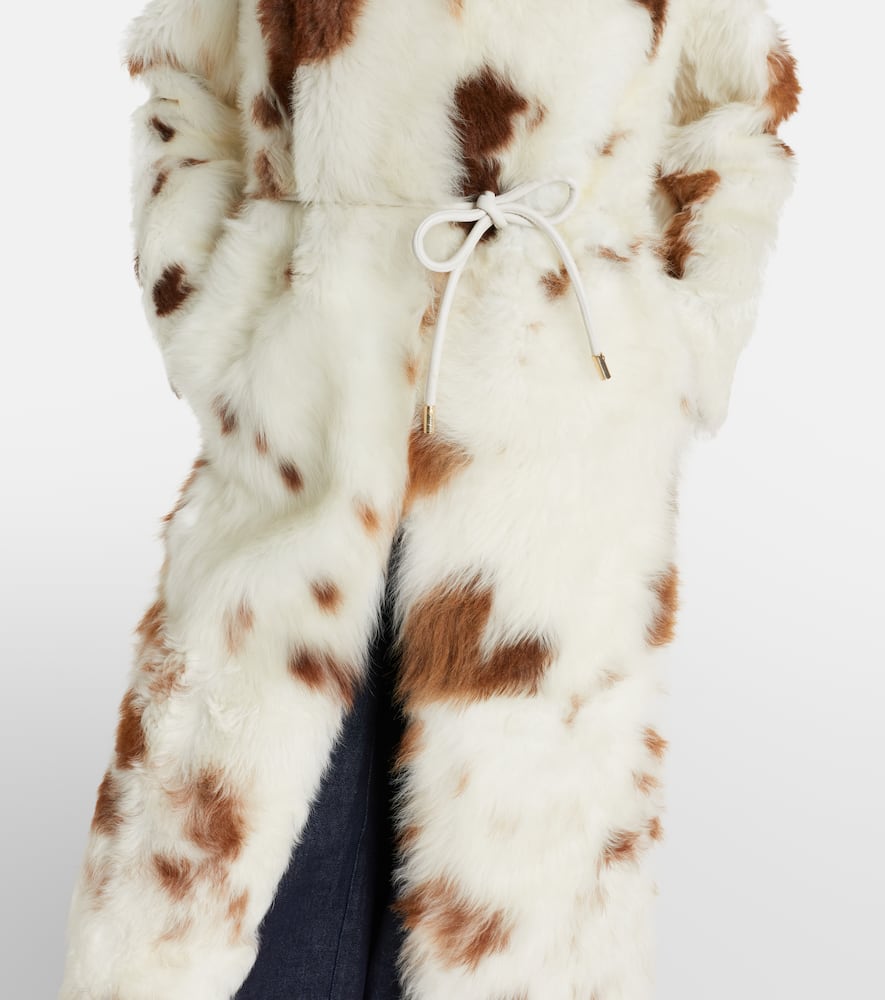 Zimmermann Hypnotic Shearling Coat In Multi
