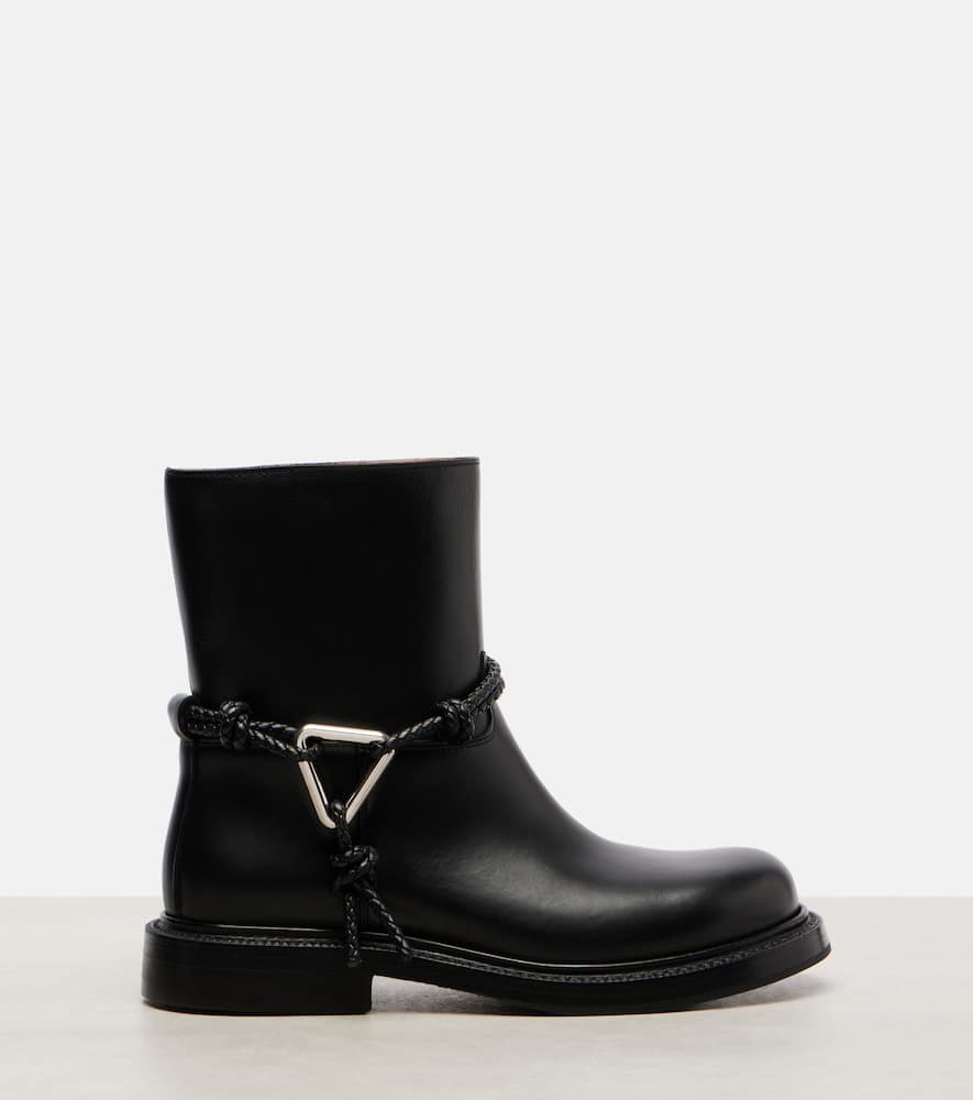 Bottega Veneta James Ankle Boots Featuring Decorative Hardware In Black