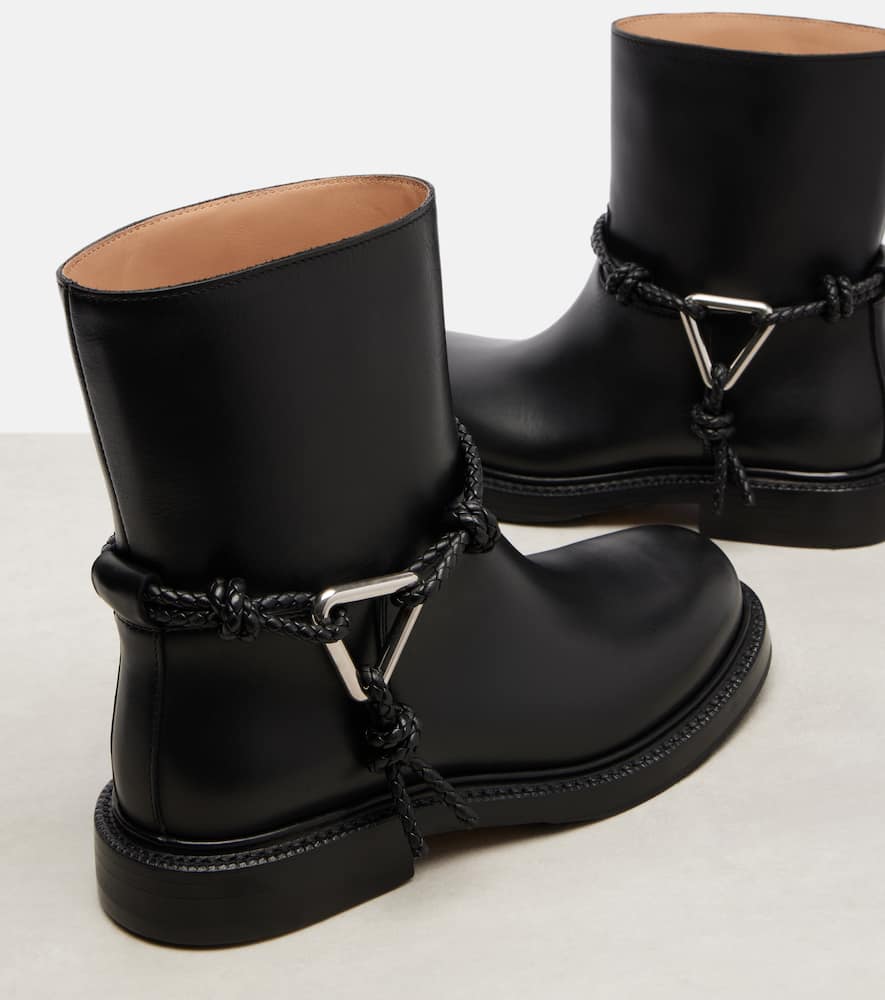 Bottega Veneta James Ankle Boots Featuring Decorative Hardware In Black