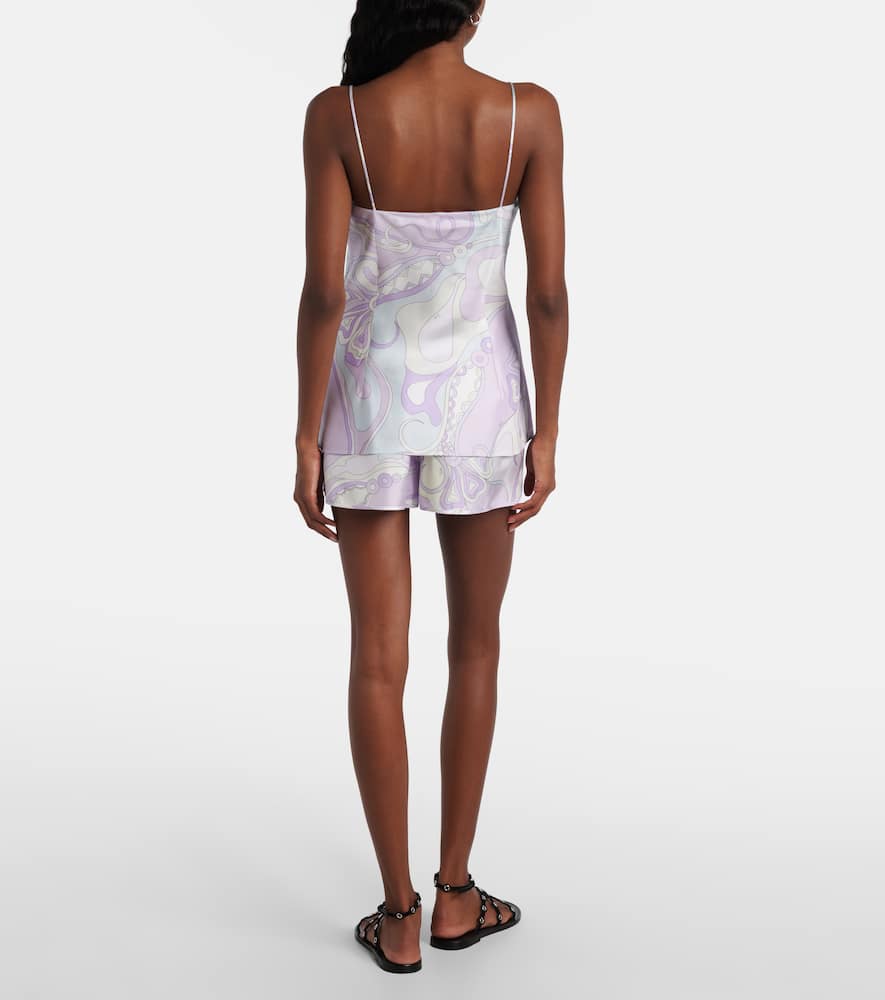 Pucci Orchidee Silk Satin Camisole In Multi
