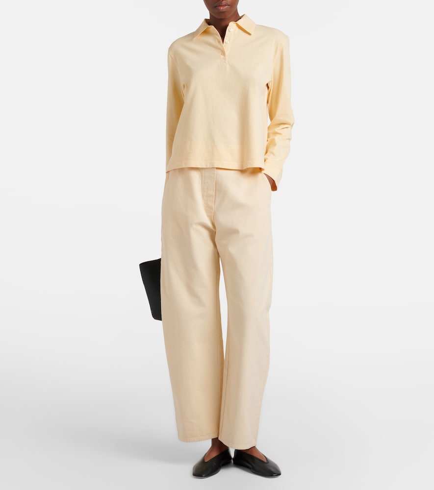 Leset Chloe cotton barrel-leg pants
