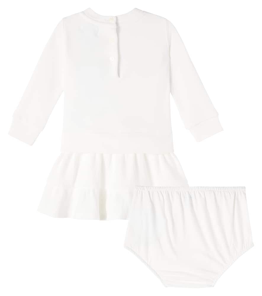 Polo Ralph Lauren Baby Set Aus Kleid Und Höschen In White