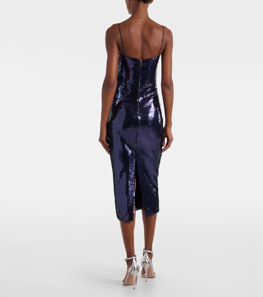 Rebecca Vallance Sequined Gown In Blue