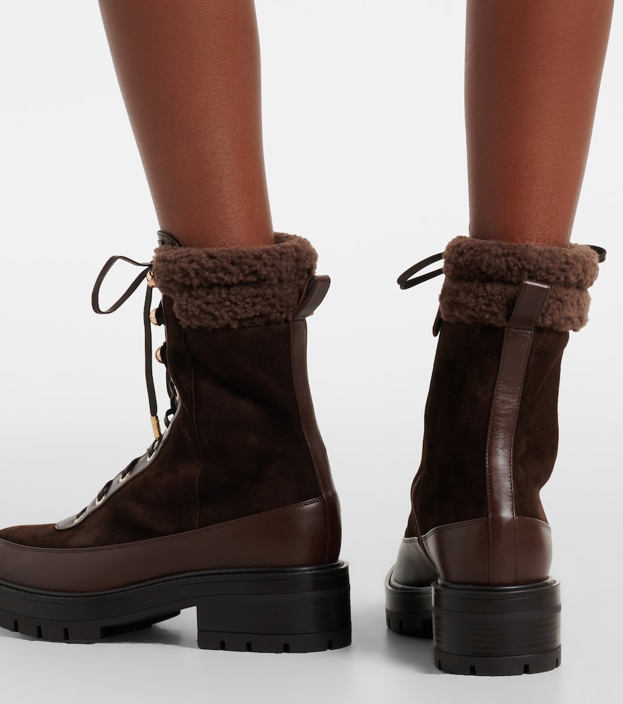 Aquazzura Very Cortina suede lace-up boots
