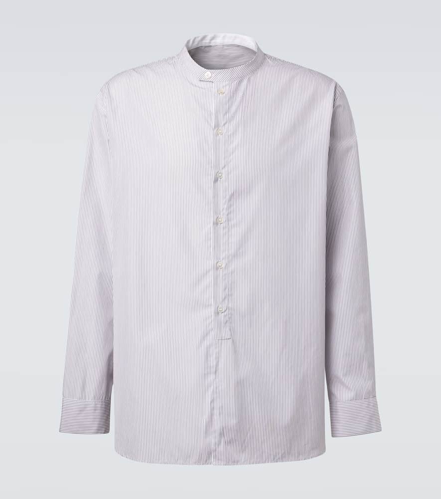 Studio Nicholson X Aaron Levine Nick Striped Cotton Shirt In Gray