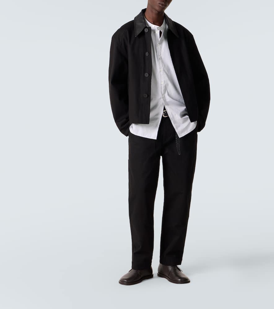 Studio Nicholson X Aaron Levine Nick Striped Cotton Shirt In Gray