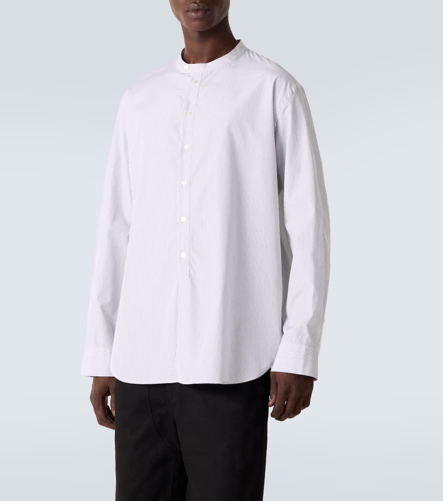 Studio Nicholson X Aaron Levine Nick Striped Cotton Shirt In Gray