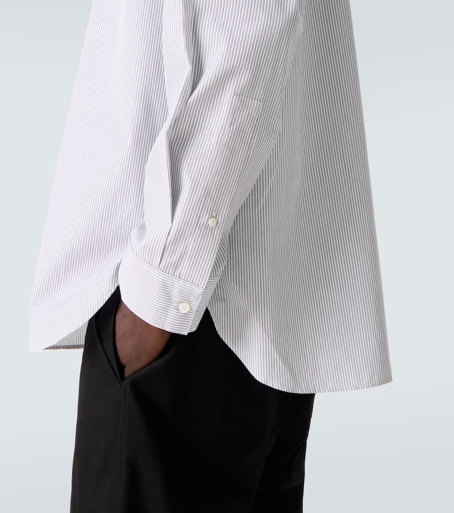 Studio Nicholson X Aaron Levine Nick Striped Cotton Shirt In Gray